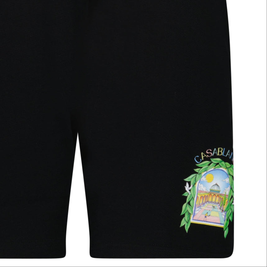 Casablanca L'Arche De Tennis Sweatshorts in Black - Boinclo - Outlet Sale Under Retail