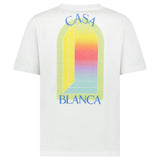 Casablanca L'Arche Screen-Print T-Shirt in White - Boinclo - Outlet Sale Under Retail