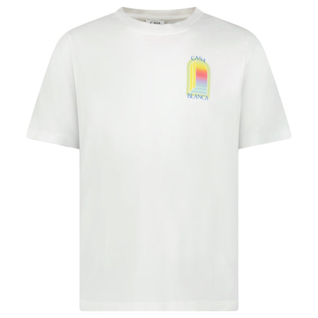 Casablanca L'Arche Screen-Print T-Shirt in White - Boinclo - Outlet Sale Under Retail
