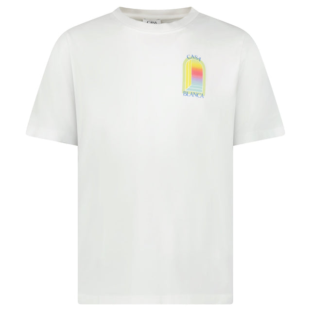 Casablanca L'Arche Screen-Print T-Shirt in White - Boinclo - Outlet Sale Under Retail