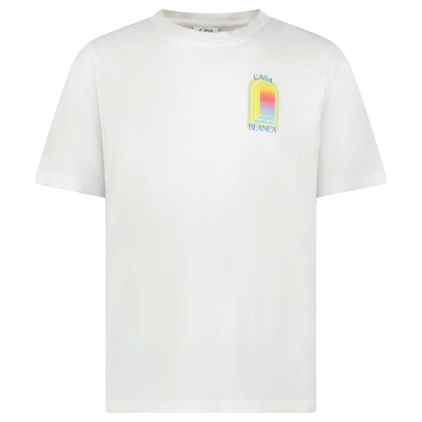 Casablanca L'Arche Screen-Print T-Shirt in White - Boinclo - Outlet Sale Under Retail