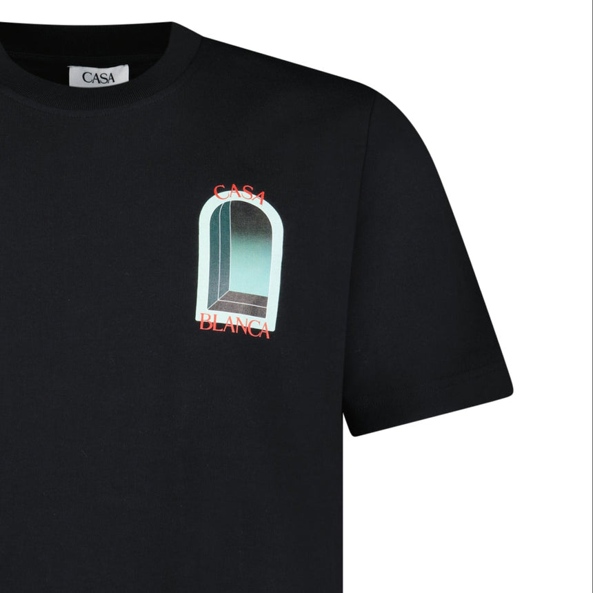 Casablanca L'Arche Short Sleeve T-Shirt in Black - Boinclo - Outlet Sale Under Retail