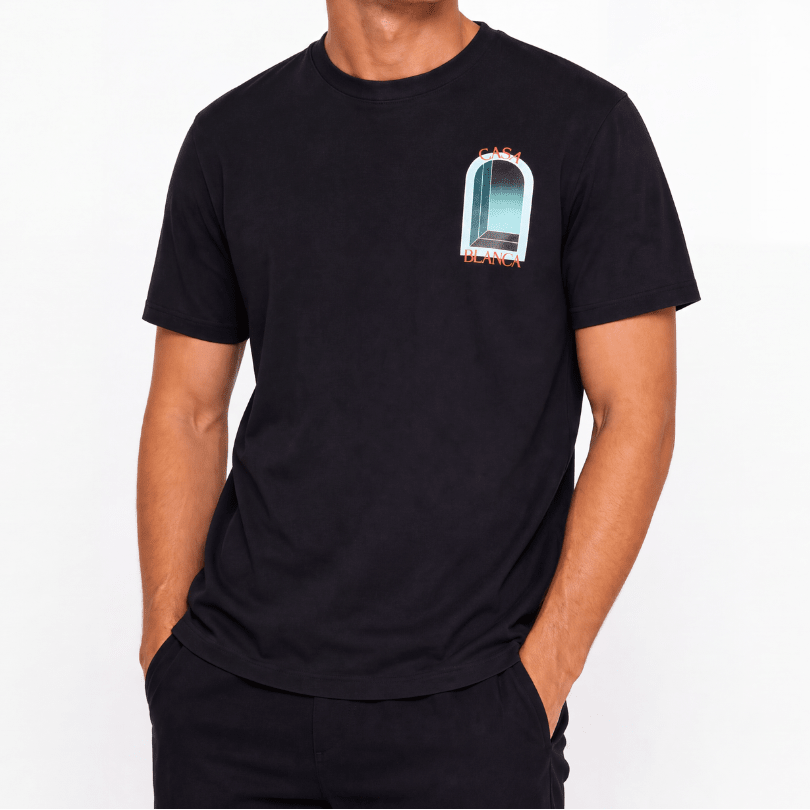 Casablanca L'Arche Short Sleeve T-Shirt in Black - Boinclo - Outlet Sale Under Retail