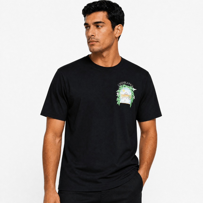 Casablanca L'Arche Tennis Club T-Shirt in Black - Boinclo - Outlet Sale Under Retail
