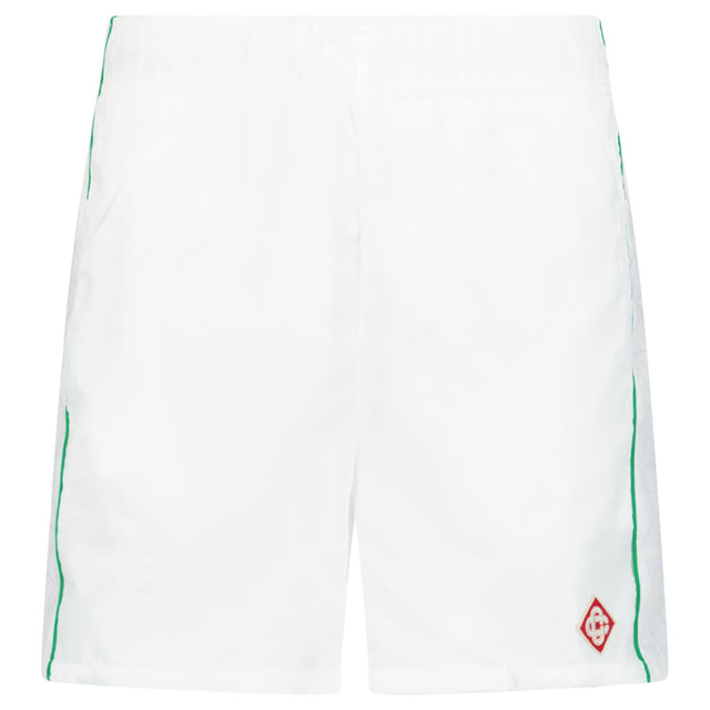 Casablanca Laser Detail Track Shorts in White - Boinclo - Outlet Sale Under Retail