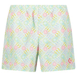 Casablanca "Le Jeu" Interlocking Monogram Swim Shorts in Pastel Multi - Boinclo - Outlet Sale Under Retail