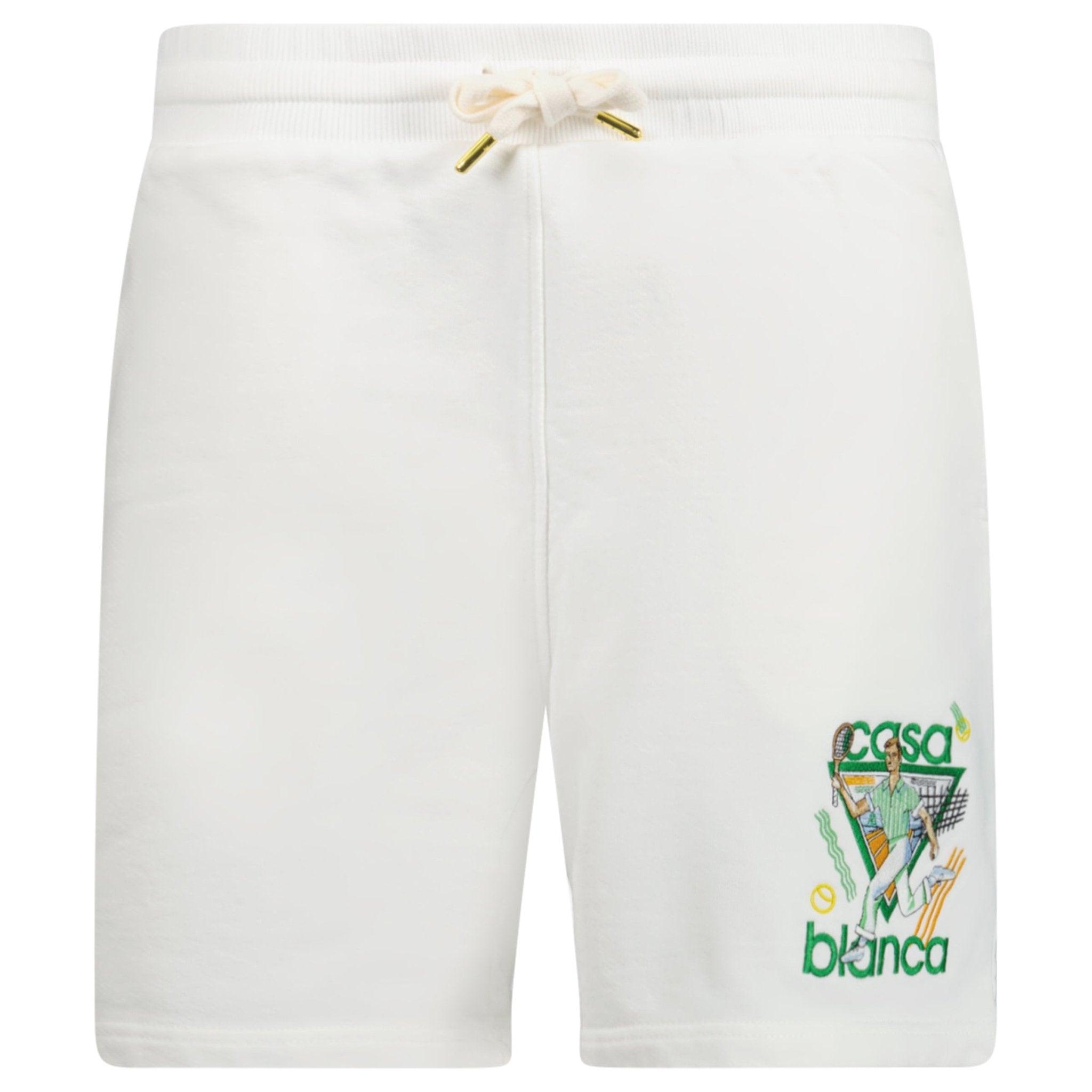 Color variation of Casablanca Le Jeu Sweat Shorts in Off White