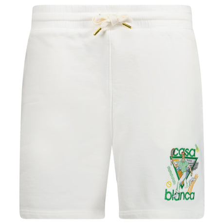 Casablanca Le Jeu Sweat Shorts in Off White - Boinclo - Outlet Sale Under Retail