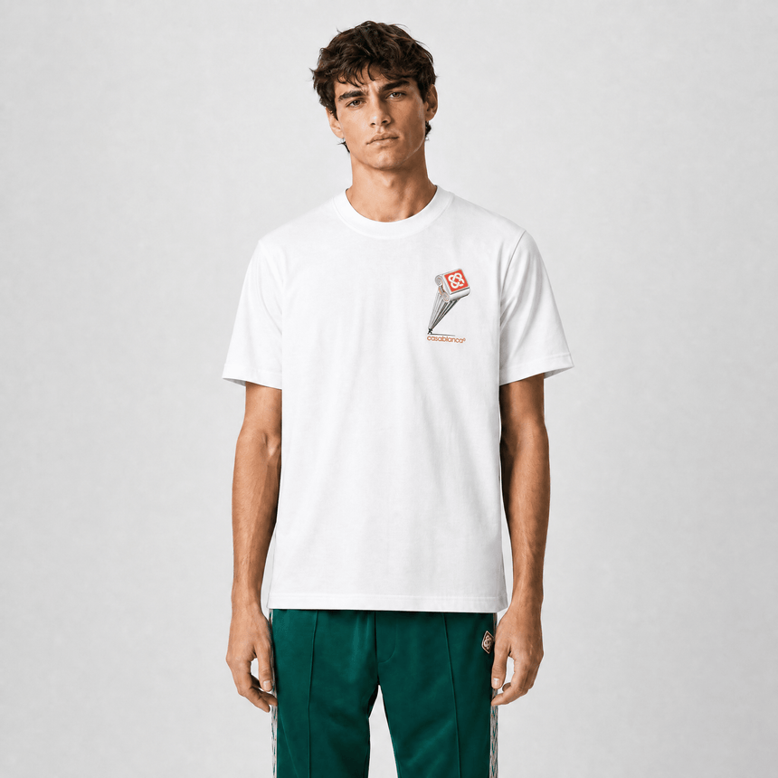 Casablanca Leaning Column Printed T-Shirt White - Boinclo - Outlet Sale Under Retail