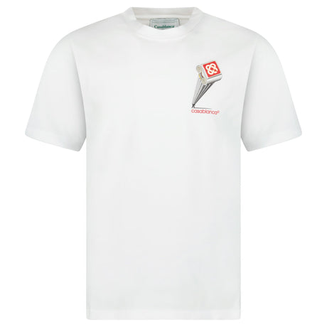 Casablanca Leaning Column Printed T-Shirt White - Boinclo - Outlet Sale Under Retail