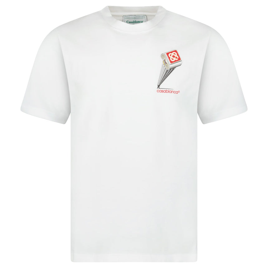 Casablanca Leaning Column Printed T-Shirt White - Boinclo - Outlet Sale Under Retail