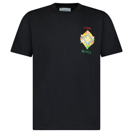 Casablanca Les Éléments Printed Cotton T-Shirt in Black - Boinclo - Outlet Sale Under Retail