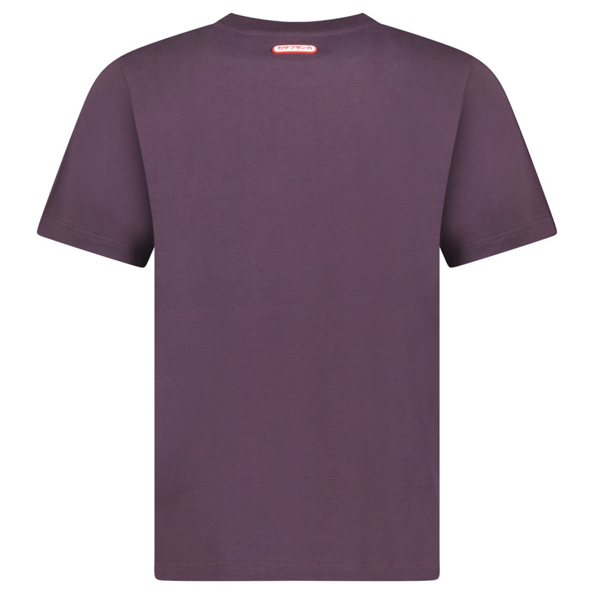 Casablanca Logo Patch Jersey T-Shirt in Aubergine - Boinclo - Outlet Sale Under Retail