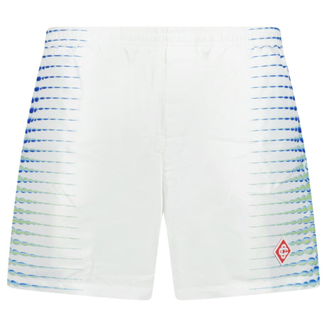 Casablanca Logo-Patch Swim Shorts in White - Boinclo - Outlet Sale Under Retail