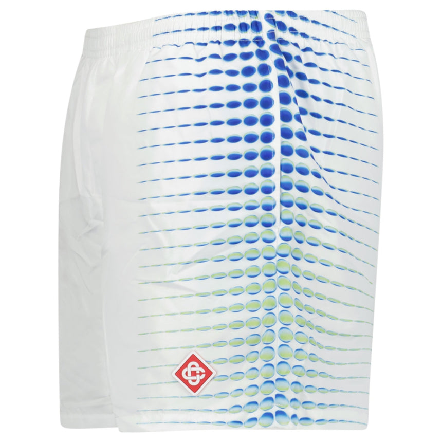 Casablanca Logo-Patch Swim Shorts in White - Boinclo - Outlet Sale Under Retail