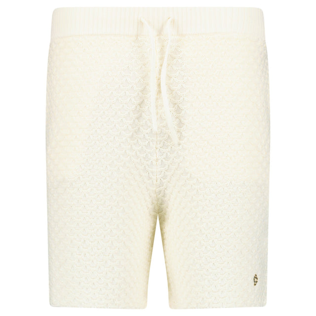 Casablanca Logo Textured Cotton-Blend Shorts in Light Beige - Boinclo - Outlet Sale Under Retail