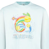 Casablanca Manga Tennis Ball Sweatshirt in Light Blue - Boinclo - Outlet Sale Under Retail