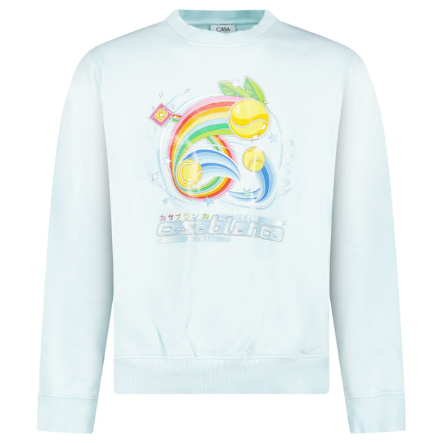 Casablanca Manga Tennis Ball Sweatshirt in Light Blue - Boinclo - Outlet Sale Under Retail