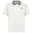 Casablanca Mint Stripe Knit Collar Classic Polo in Ivory - Boinclo - Outlet Sale Under Retail
