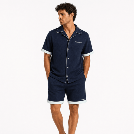 Casablanca Monogram Jacquard Knit Set Navy - Boinclo - Outlet Sale Under Retail