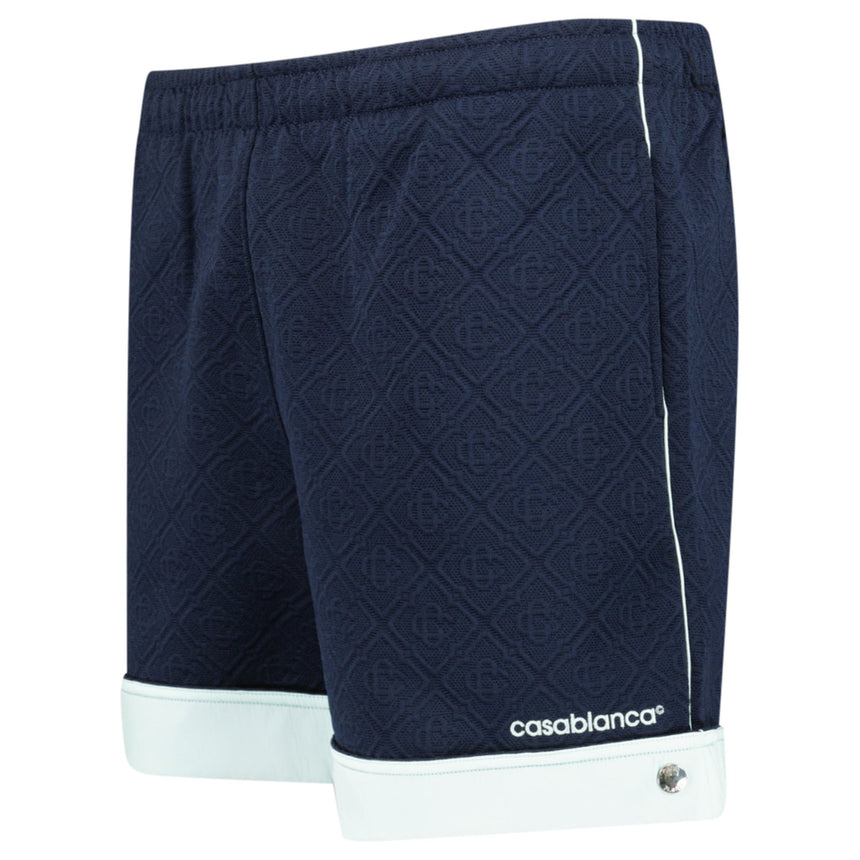Casablanca Monogram Jacquard Knit Shorts in Navy - Boinclo - Outlet Sale Under Retail