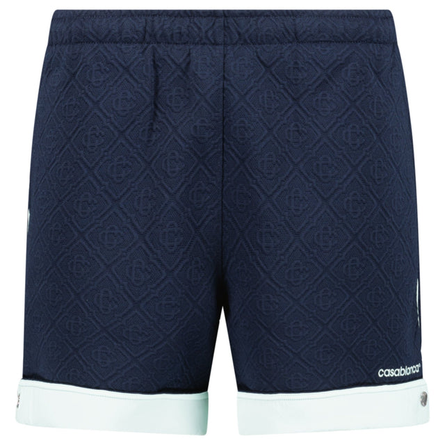 Casablanca Monogram Jacquard Knit Shorts in Navy - Boinclo - Outlet Sale Under Retail
