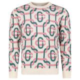 Casablanca Monogram Mohair Jumper in Green and Pink - Boinclo - Outlet Sale Under Retail
