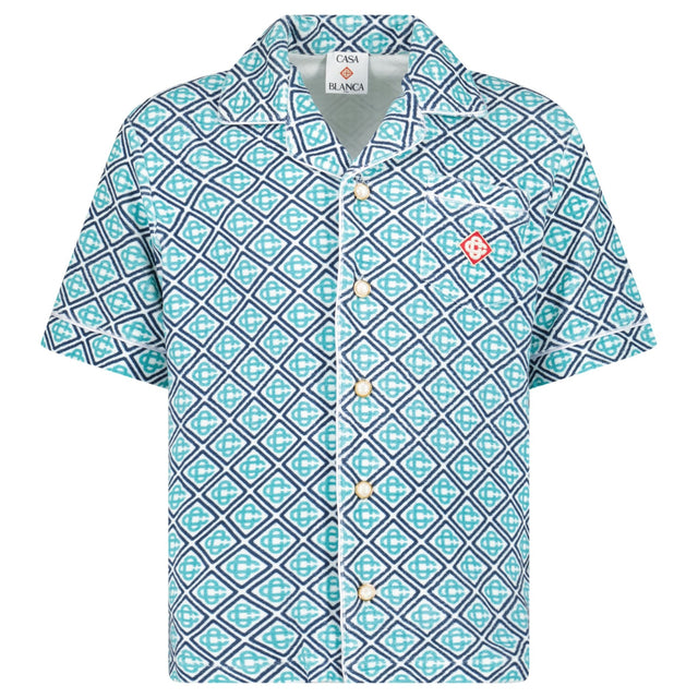Casablanca Monogram Towelling Set in Turquoise Green - Boinclo - Outlet Sale Under Retail