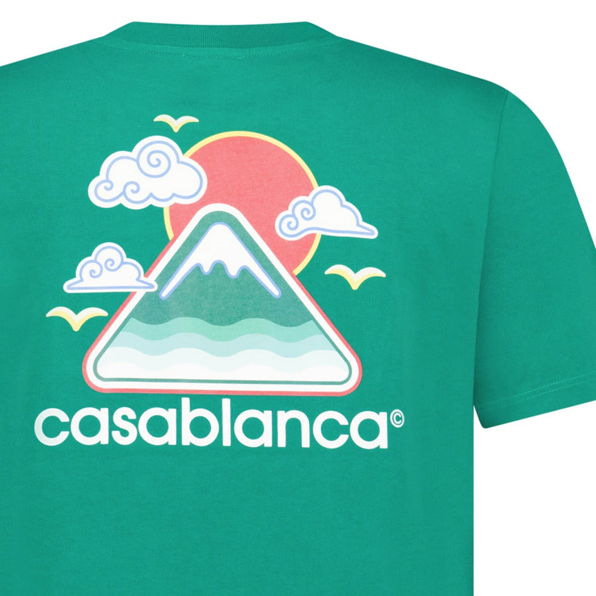 Casablanca Montagne Ondulée Short Sleeve T-Shirt in Green - Boinclo - Outlet Sale Under Retail
