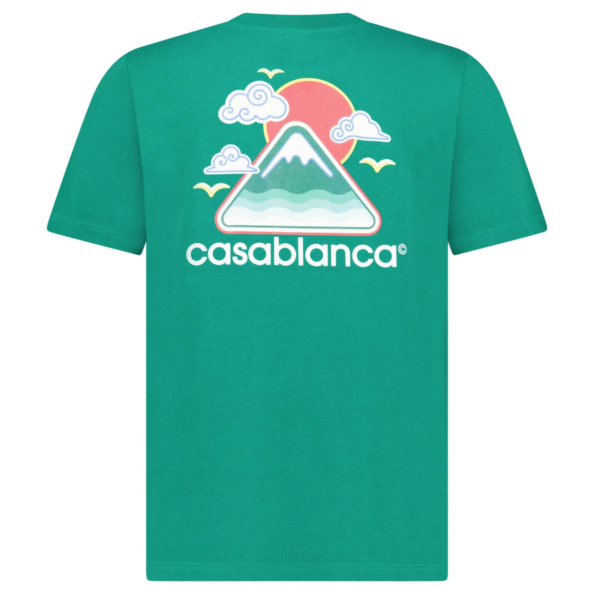 Casablanca Montagne Ondulée Short Sleeve T-Shirt in Green - Boinclo - Outlet Sale Under Retail