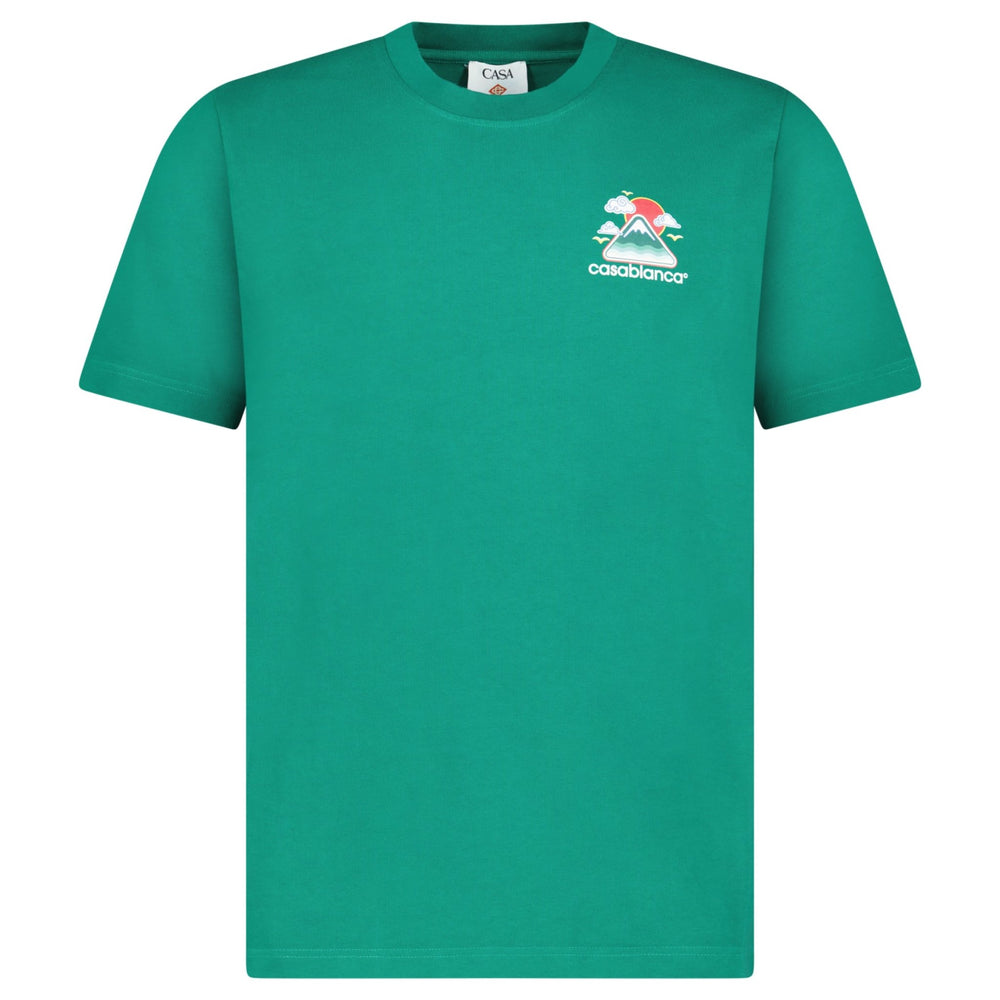 Casablanca Montagne Ondulée Short Sleeve T-Shirt in Green - Boinclo - Outlet Sale Under Retail
