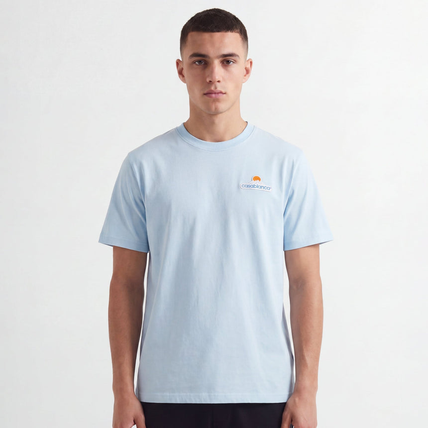 Casablanca Montagne Patch T-Shirt in Light Blue - Boinclo - Outlet Sale Under Retail