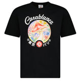 Casablanca Mushroom Emblem Short Sleeve T‑Shirt in Black - Boinclo - Outlet Sale Under Retail