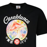 Casablanca Mushroom Emblem Short Sleeve T‑Shirt in Black - Boinclo - Outlet Sale Under Retail