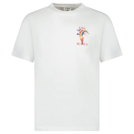 Casablanca Nature Teacher Organic Cotton T-Shirt in White - Boinclo - Outlet Sale Under Retail