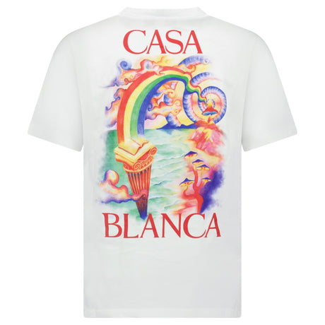 Casablanca Nature Teacher Organic Cotton T-Shirt in White - Boinclo - Outlet Sale Under Retail