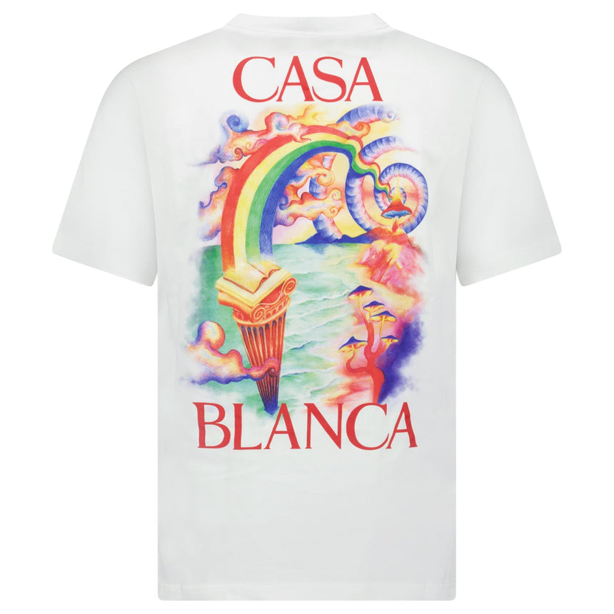 Casablanca Nature Teacher Organic Cotton T-Shirt in White - Boinclo - Outlet Sale Under Retail