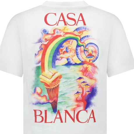 Casablanca Nature Teacher Organic Cotton T-Shirt in White - Boinclo - Outlet Sale Under Retail