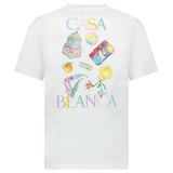 Casablanca ‘Objets En Vrac’ Organic Cotton T-Shirt in White - Boinclo - Outlet Sale Under Retail