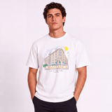 Casablanca Paris Store Printed T-Shirt in White - Boinclo - Outlet Sale Under Retail