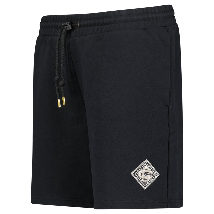 Casablanca Pearl & Diamond Logo Sweatshorts in Black - Boinclo - Outlet Sale Under Retail