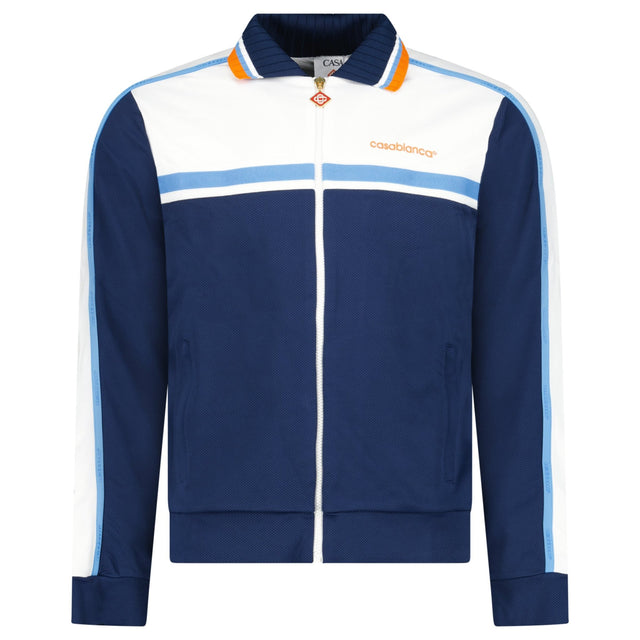 Casablanca Pique Track Jacket in Navy - Boinclo - Outlet Sale Under Retail