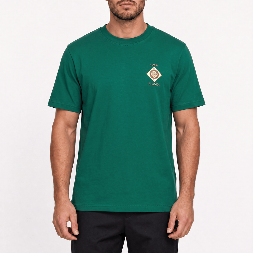 Casablanca 'Plafond Orné de Musique' Graphic-Print T-Shirt in Green - Boinclo - Outlet Sale Under Retail
