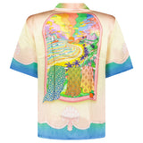 Casablanca Printed 'Lucid Dreams' Short-Sleeve Silk Shirt in Multicolour - Boinclo - Outlet Sale Under Retail
