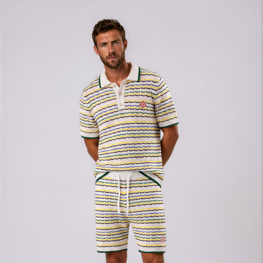 Casablanca Knit Summer Set in Multi Colour