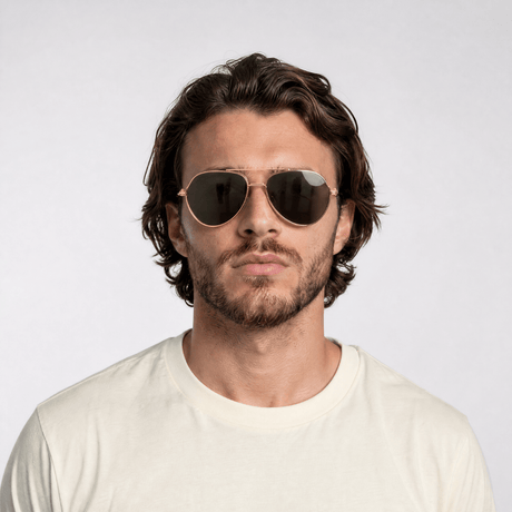 Casablanca Stainless Steel Aviator Sunglasses gold - Boinclo - Outlet Sale Under Retail