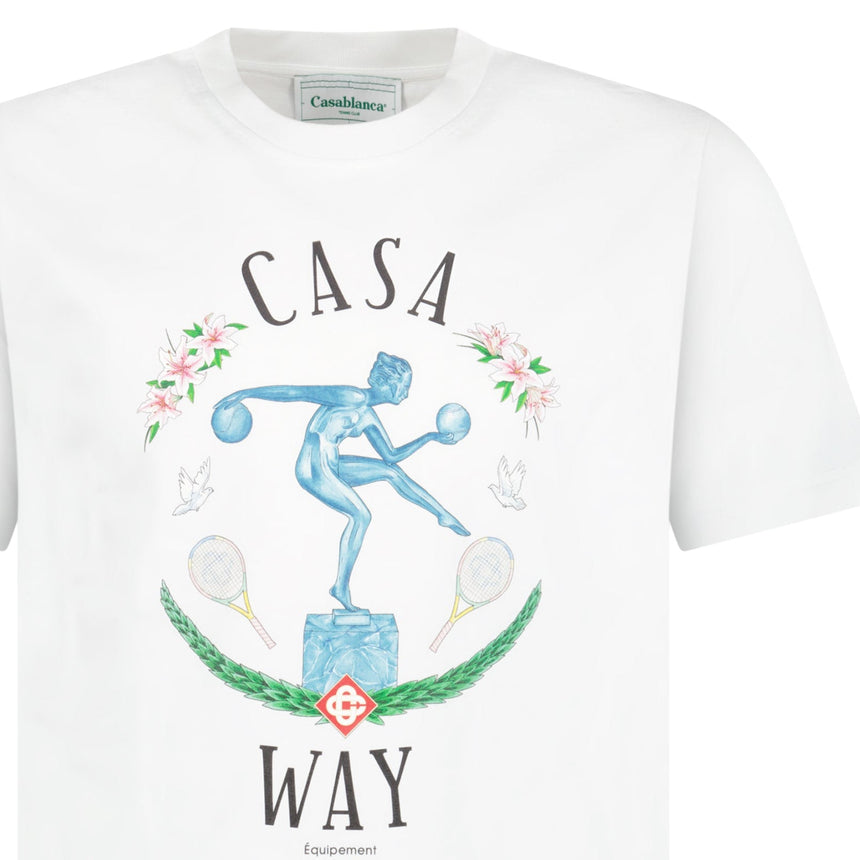 Casablanca Statue en Marbre Printed T-Shirt in White - Boinclo - Outlet Sale Under Retail