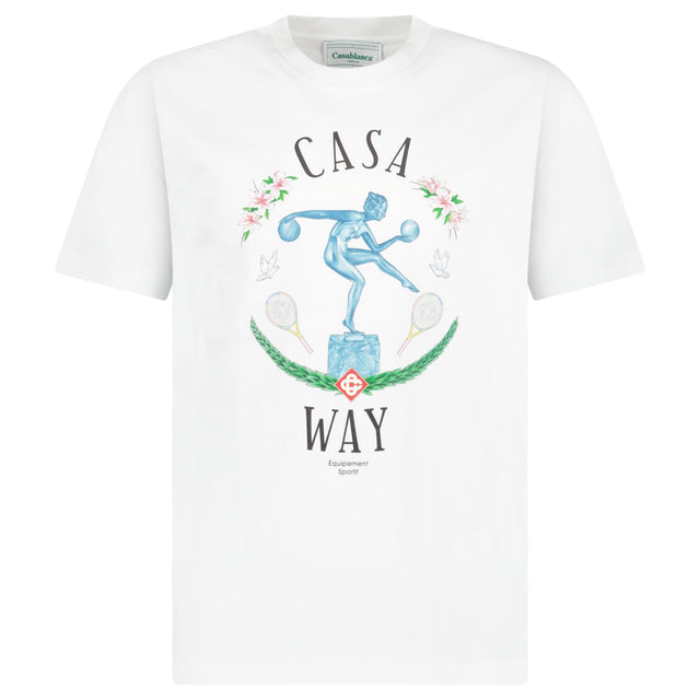 Casablanca Statue en Marbre Printed T-Shirt in White - Boinclo - Outlet Sale Under Retail