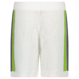 Casablanca Stripe Crochet Shorts in White and Green - Boinclo - Outlet Sale Under Retail