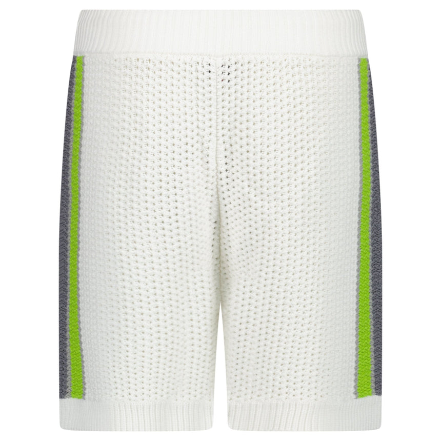 Casablanca Stripe Crochet Shorts in White and Green - Boinclo - Outlet Sale Under Retail